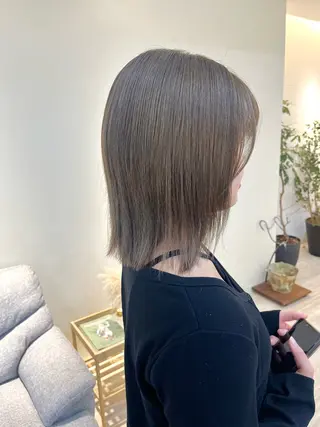 ミディアム カラー Kuku所属・つぼみ/パーマ ／レイヤー／ボブのヘアスタイル