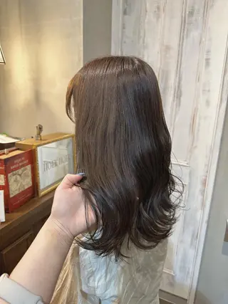 セミロング カラー ヘアアレンジ HOEK  HOEK 立川所属・中村 彩乃のヘアスタイル