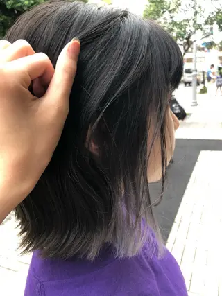 ミディアム カラー 樋渡 侑希のヘアスタイル