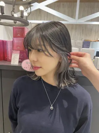 ミディアム カラー 柴田 枝利子のヘアスタイル