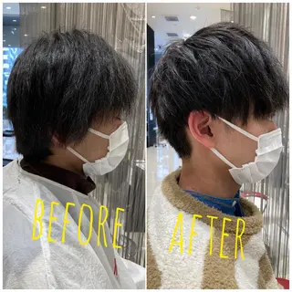 ショート カラー パーマ メンズ 田畑 福恵のヘアスタイル