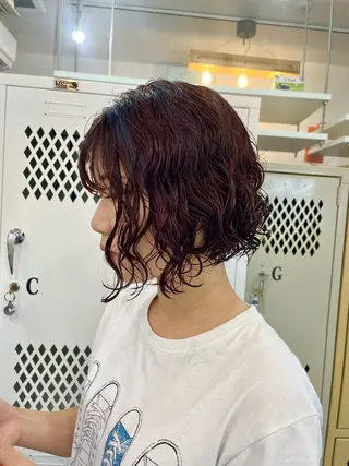 ショート カラー パーマ 🌼sunc HINAMI🌼のヘアスタイル