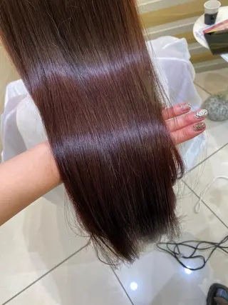 セミロング カラー 細めハイライト🩶 ボブ/レイヤーカットのヘアスタイル