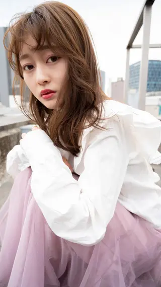 カラー ミディアム ANGELICA 吉川智昭のヘアスタイル