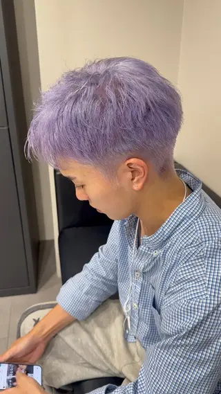 カラー メンズ ハイトーン美容師 🤍のあ🤍のヘアスタイル