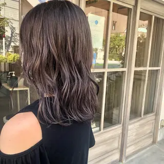 セミロング カラー 【脱白髪染め】【髪質 改善】仲井槙一のヘアスタイル