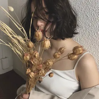 ミディアム カラー a rikaのヘアスタイル