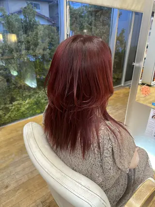 ロング カラー 山本 瑠華のヘアスタイル