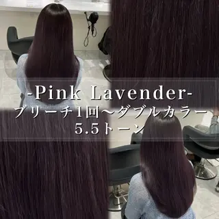 ロング カラー ヘアアレンジ 🫧透明感ラベンダー 似合わせ🫧あい🫧のヘアスタイル