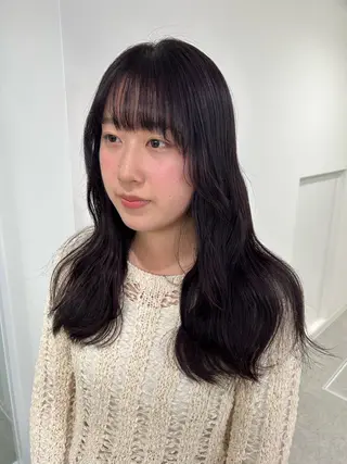 セミロング カラー 愛結 暖色カラー🎀🩰のヘアスタイル