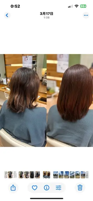 ミディアム 神谷 千明のヘアスタイル