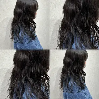 セミロング パーマ 髪質改善ストレート /暖色カラー🎀🪞のヘアスタイル