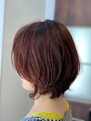 ショート カラー パーマ WISTERIA P LUS1 ikumiのヘアスタイル