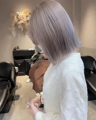 ミディアム ハイトーン特化🤍/ ハルナのヘアスタイル