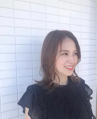 ミディアム uti所属・菊池 幹のヘアスタイル