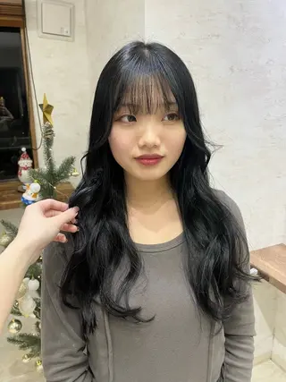 ロング カラー 杉田 涼のヘアスタイル