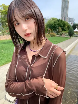 ショート カラー 伊藤 大 艶カラー 似合わせカット🍀のヘアスタイル