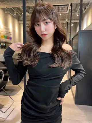 ロング 銀座/韓国/ワンホン 🤍艶髪🖤nahoのヘアスタイル