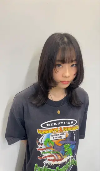 ミディアム sunc所属・レイヤーカット ワンホンヘアそうたのヘアスタイル