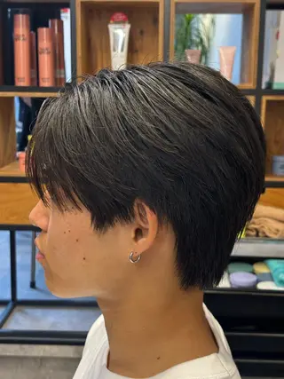 ショート メンズカット/パーマ /レディースカラーのヘアスタイル