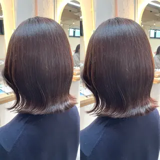 ミディアム カラー ブリーチ無し透明感 カラー🦕まどかのヘアスタイル