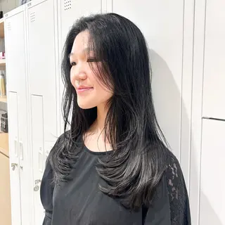 セミロング 🤡暖色艶カラー 🤡みさきのヘアスタイル