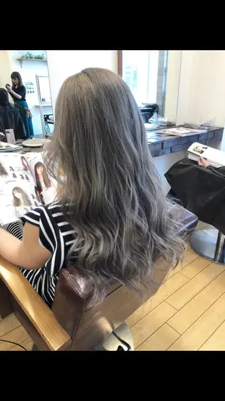 ロング カラー 縮毛矯正・髪質改善 人気No1🩶北島のヘアスタイル