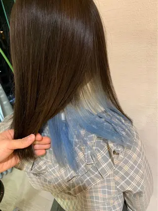セミロング ダブルカラー /垣尾颯大のヘアスタイル