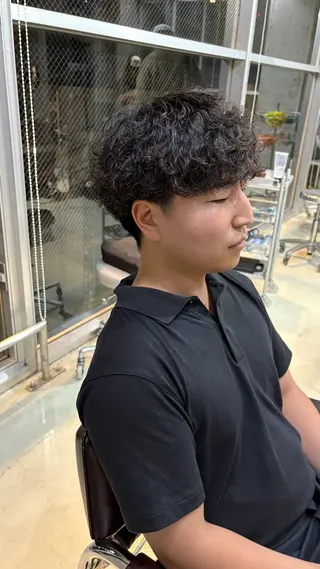 ショート パーマ メンズ fifth 原宿　【フィフス】所属・fifth/メンズ パーマ/川﨑泰就のヘアスタイル