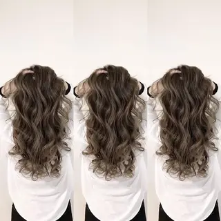 ロング カラー パーマ ✖️リーアキト LEEAKITO✖️のヘアスタイル