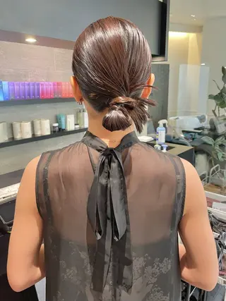 ミディアム ヘアアレンジ ダブルカラー🦖 /髪質改善⚡️しおりのヘアスタイル