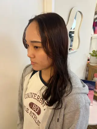 セミロング カラー tomu/天神大名/ 透明感カラー🐧のヘアスタイル