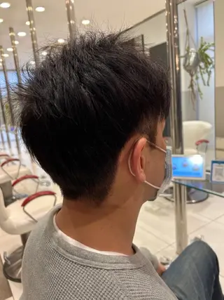 ミディアム メンズカット¥0婦中 カットモデル大上聖矢のヘアスタイル