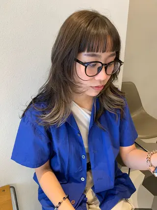 セミロング カラー ブリーチ/アレンジ 天満/chihiroのヘアスタイル