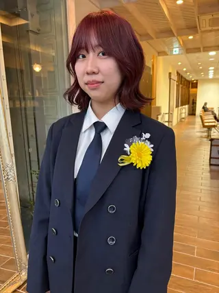 ミディアム カラー 松野 心音のヘアスタイル