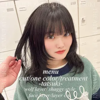 ミディアム 🫧ハイトーン特化 🐺矢島タツキ🐺のヘアスタイル