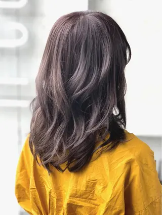 ミディアム カラー パーマ ヘアアレンジ Merci メルシー 福岡、今泉のヘアスタイル