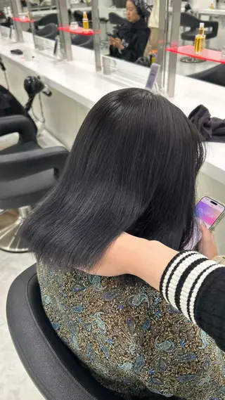 ロング カラー パーマ ヘアアレンジ メンズ キッズ 🩶盛れ✖️韓国ヘア 🩶Himari🎀のヘアスタイル