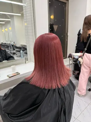 セミロング カラー ヘアアレンジ 💗横浜美容室 💗HARUNAのヘアスタイル