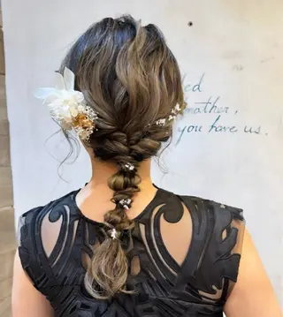 ミディアム ヘアアレンジ hair room HARU所属・伊藤 栄子のヘアスタイル