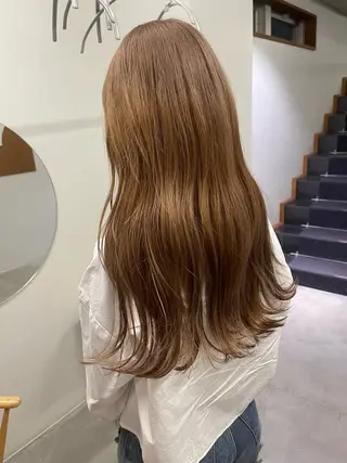 ロング 蜂須賀🐝縮毛矯正 ストレートパーマのヘアスタイル