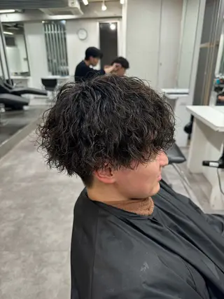パーマ メンズ 人見知りさんでも安心 奥田 里佳子のヘアスタイル