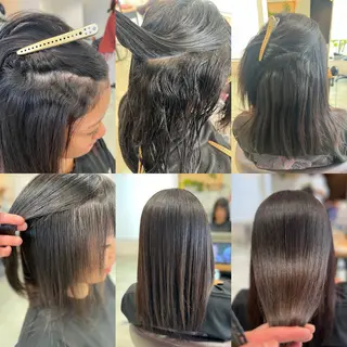 ミディアム パーマ Aile所属・酸性ストレート／カラ ー/山下高明のヘアスタイル