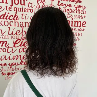 ミディアム パーマ CREAPY所属・CREAPY　日向野 利菜のヘアスタイル