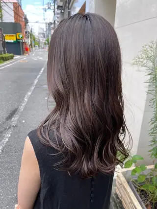 セミロング カラー Kamie みかじりのヘアスタイル