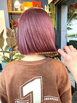 ミディアム カラー RINOSHORES YOKOHAMA.日本大通り店所属・ハイトーン nagisaのヘアスタイル
