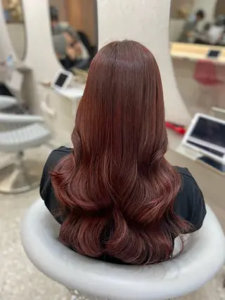 ロング カラー 新宿/韓国ヘア 中明度カラー/かやのヘアスタイル