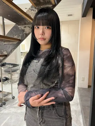 ロング カラー 名古屋カラーモデル SOLAのヘアスタイル