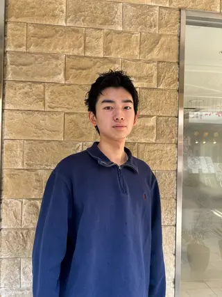 ショート カラー パーマ メンズ メンズ得意です💥 ハユカといいます❗️のヘアスタイル