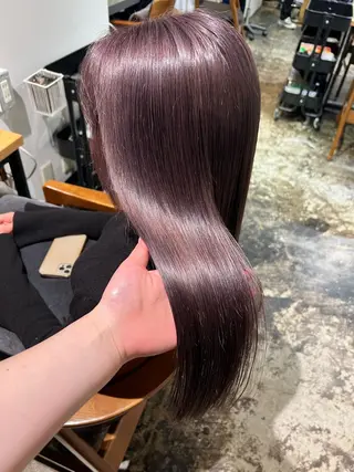 ロング カラー 心斎橋ヘアカラー ブリーチmarinaのヘアスタイル